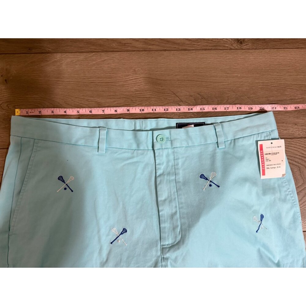 Vineyard Vines 7" Lacrosse Embroidered Breaker Shorts in Pool Side 40 - Picture 8 of 12